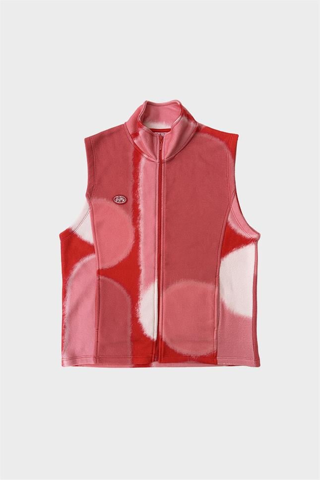 Fifty Pieces-Kırmızı Fermuarlı Polar Yelek-Yelek-6-Milagron.com