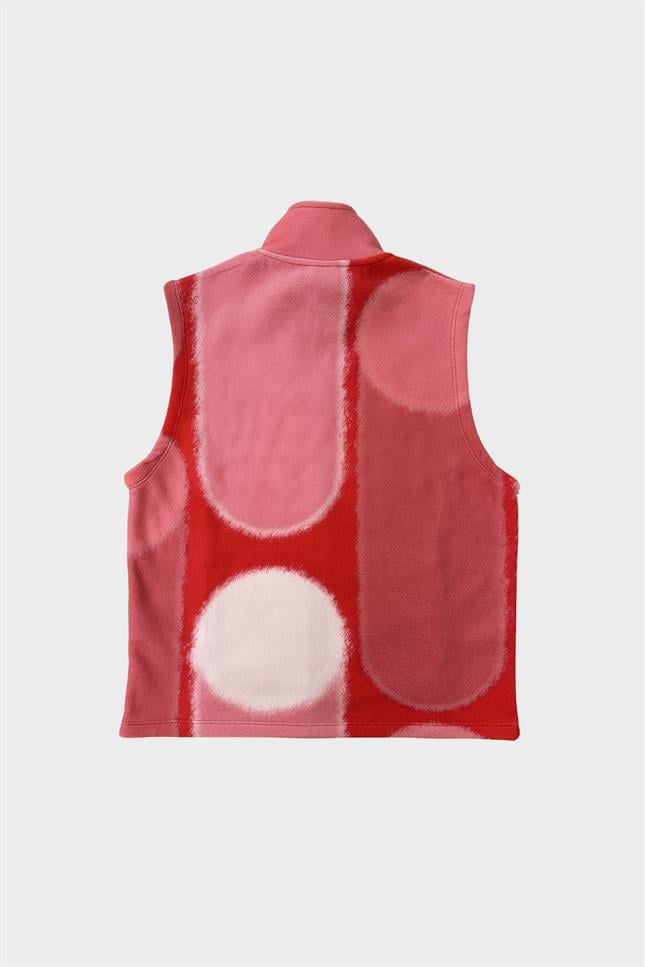 Fifty Pieces-Kırmızı Fermuarlı Polar Yelek-Yelek-7-Milagron.com