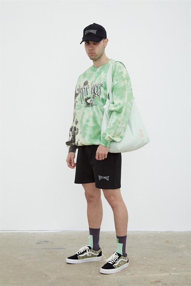 Fifty Pieces-Kontrast Şeri̇tli̇ Yeşi̇l Mi̇nt Si̇yah Favorite Çorap-Çorap-2-Milagron.com