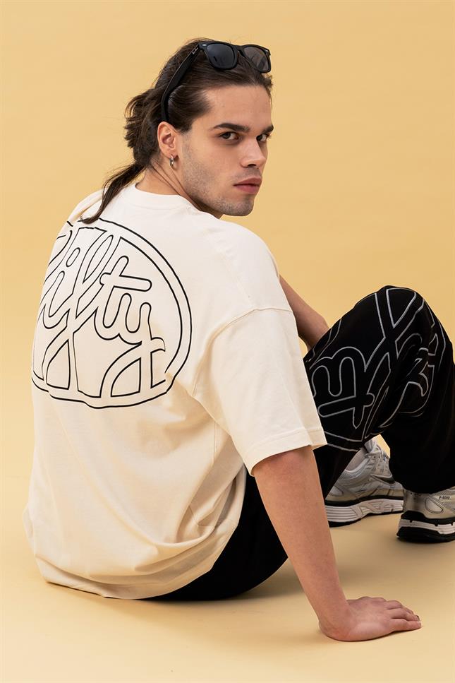 Fifty Pieces-Kum Core Düşük Omuzlu T-Shirt-T-Shirts-2-Milagron.com