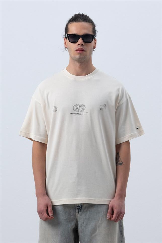 Fifty Pieces-Kum Core Düşük Omuzlu T-Shirt-T-Shirts-3-Milagron.com