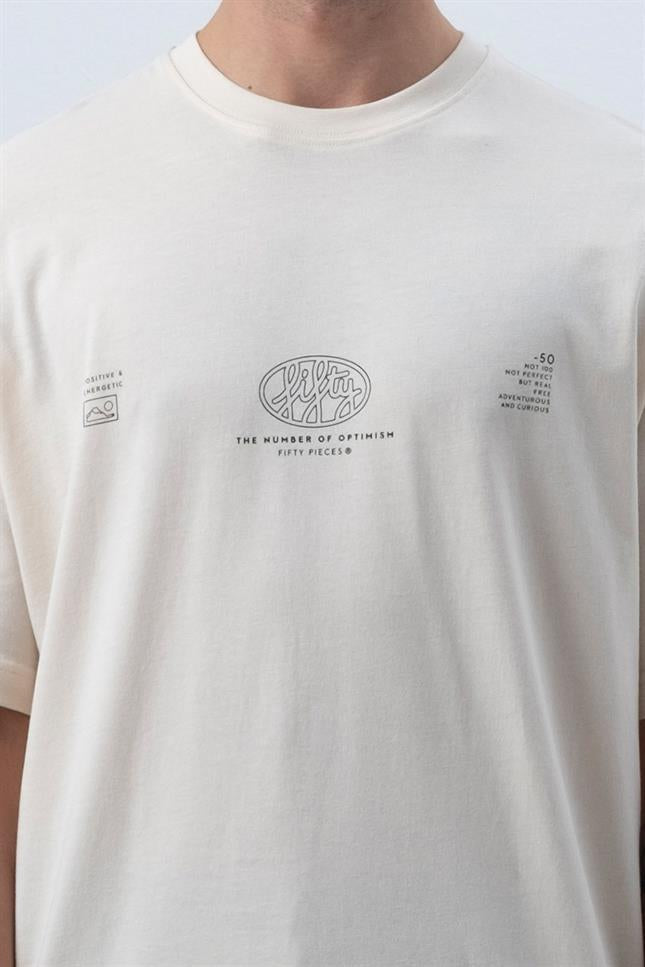 Fifty Pieces-Kum Core Düşük Omuzlu T-Shirt-T-Shirts-7-Milagron.com