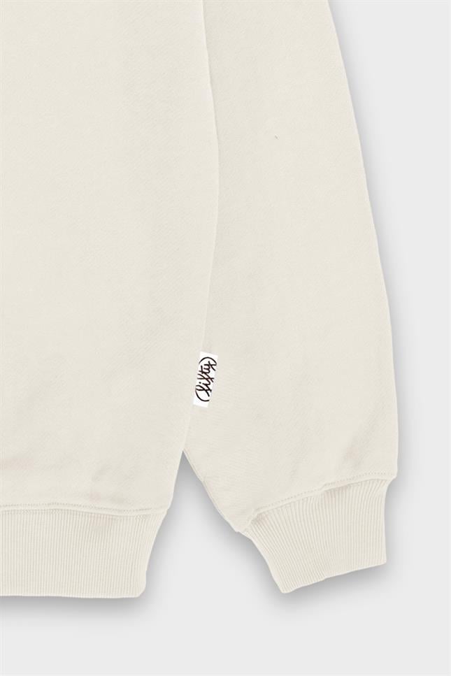 Fifty Pieces-Kum Düşük Omuzlu Sırt Baskılı Hoodie-Sweatshirts & Hoodies-9-Milagron.com