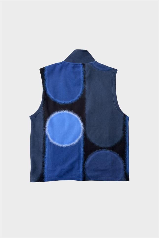 Fifty Pieces-Mavi Fermuarlı Polar Yelek-Yelek-6-Milagron.com