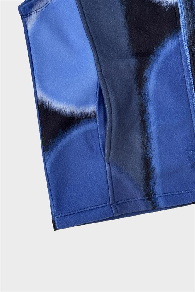 Fifty Pieces-Mavi Fermuarlı Polar Yelek-Yelek-9-Milagron.com