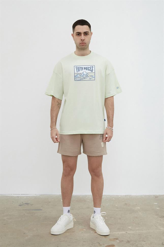 Fifty Pieces-Mint Düşük Omuzlu T-Shirt-T-Shirts-3-Milagron.com