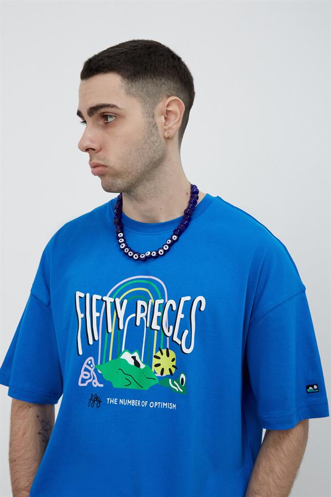 Fifty Pieces-Saks Düşük Omuzlu T-Shirt-T-Shirts-3-Milagron.com