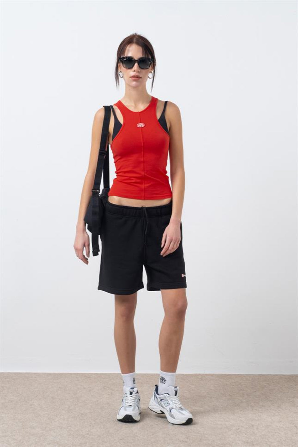 Fifty Pieces-Siyah Bermuda Jogger Şort-Şort-1-Milagron.com