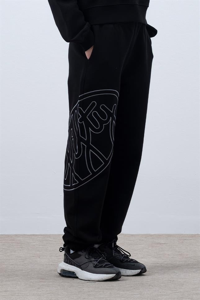 Fifty Pieces-Siyah Core Loose Fit Jogger-Eşofman-2-Milagron.com