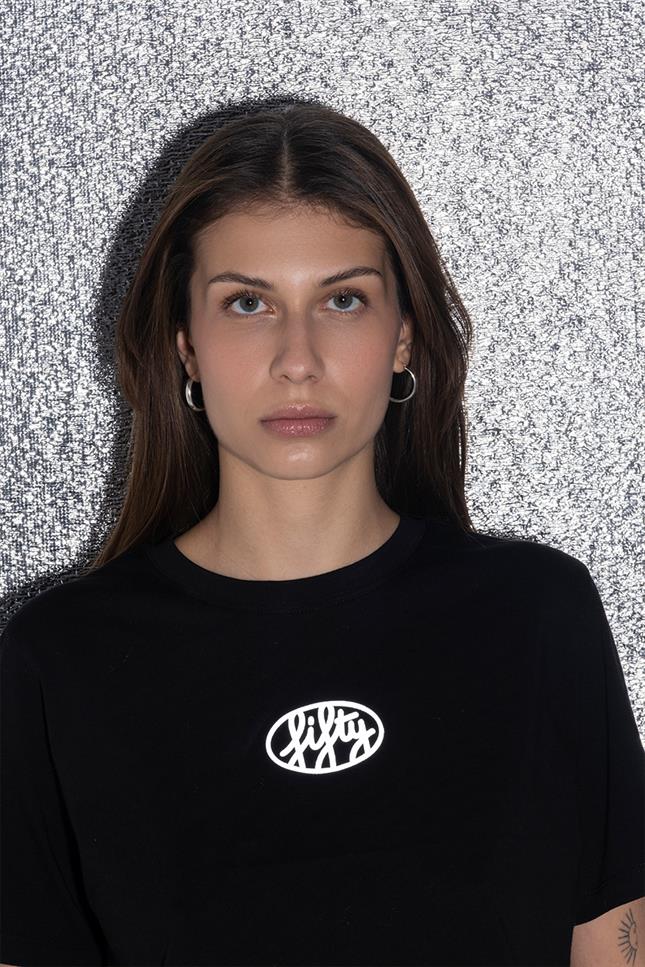 Fifty Pieces-Siyah Core Oversize Mid Length T-Shirt-T-Shirts-2-Milagron.com