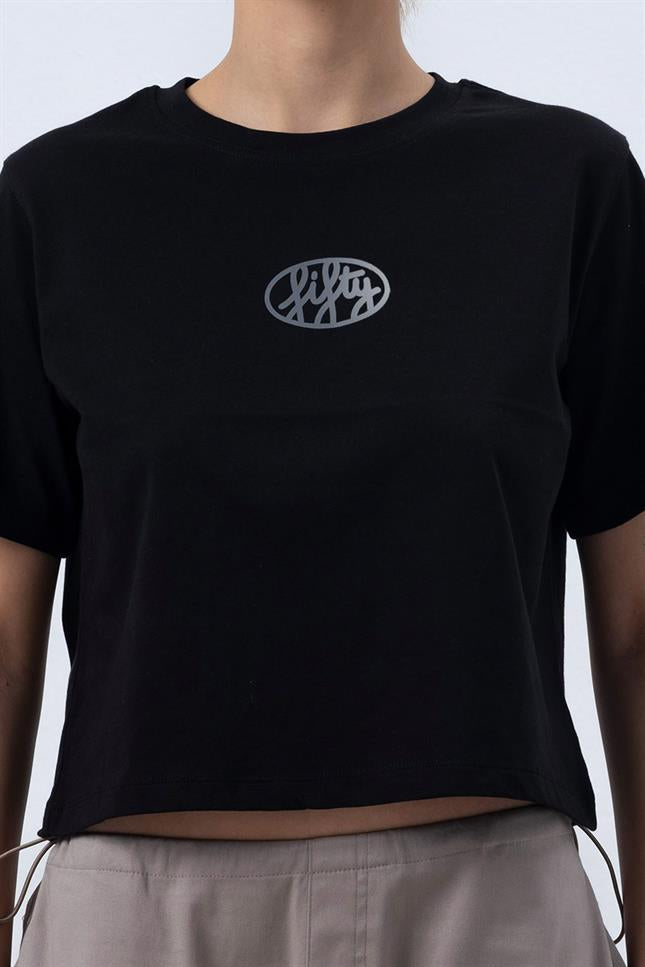 Fifty Pieces-Siyah Core Oversize Mid Length T-Shirt-T-Shirts-3-Milagron.com