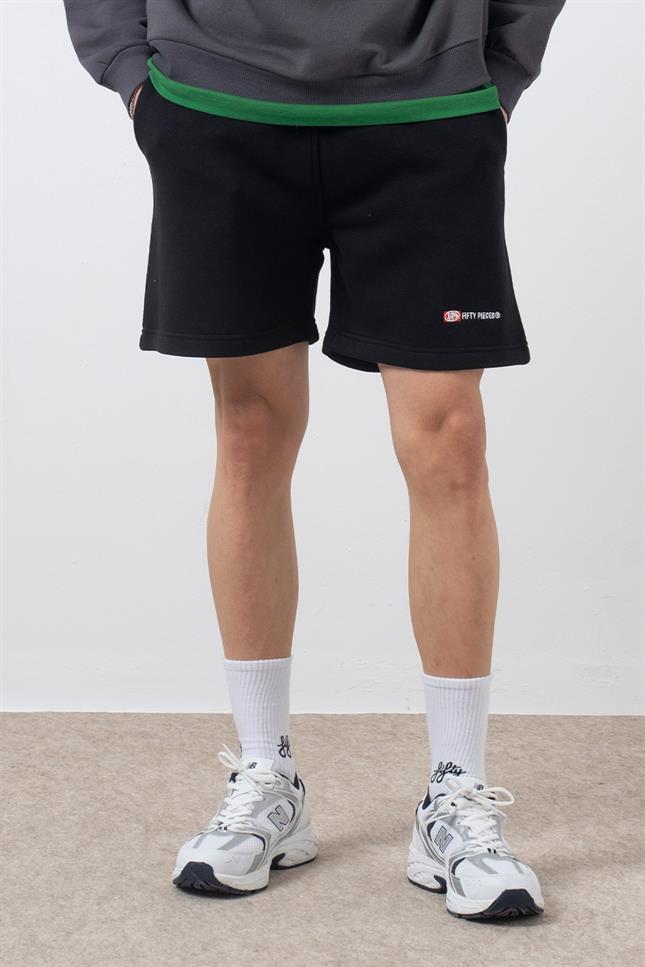 Fifty Pieces-Siyah Loose Fit Jogger Şort-Şort-2-Milagron.com