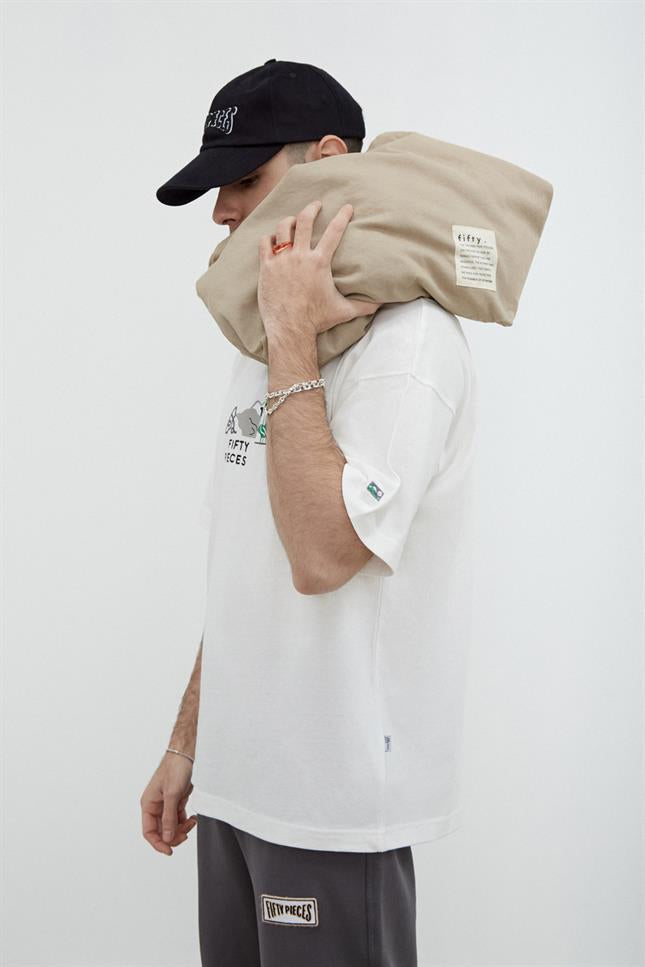 Fifty Pieces-Soluk Efektli Boz Bez Tote Çanta-Bez Çanta-6-Milagron.com