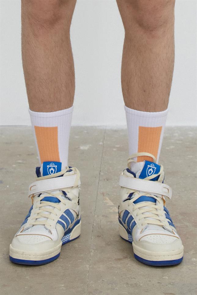 Fifty Pieces-Somon Beyaz Kontrast Renkli̇ Favorite Çorap-Çorap-3-Milagron.com