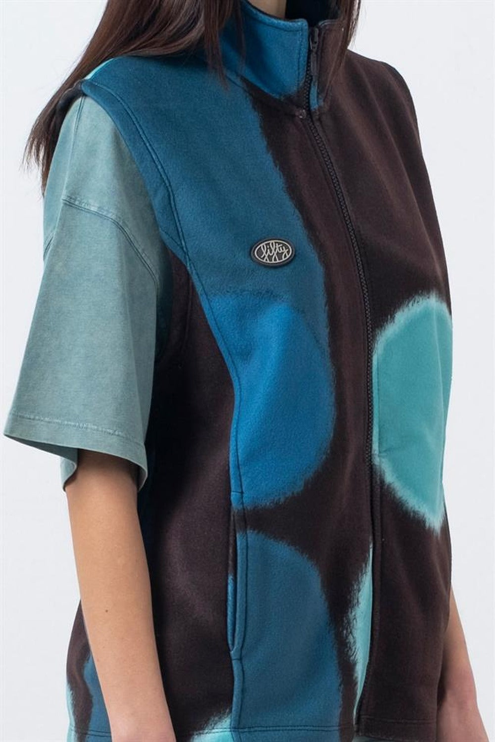 Fifty Pieces-Yeşil Fermuarlı Polar Yelek-Yelek-4-Milagron.com