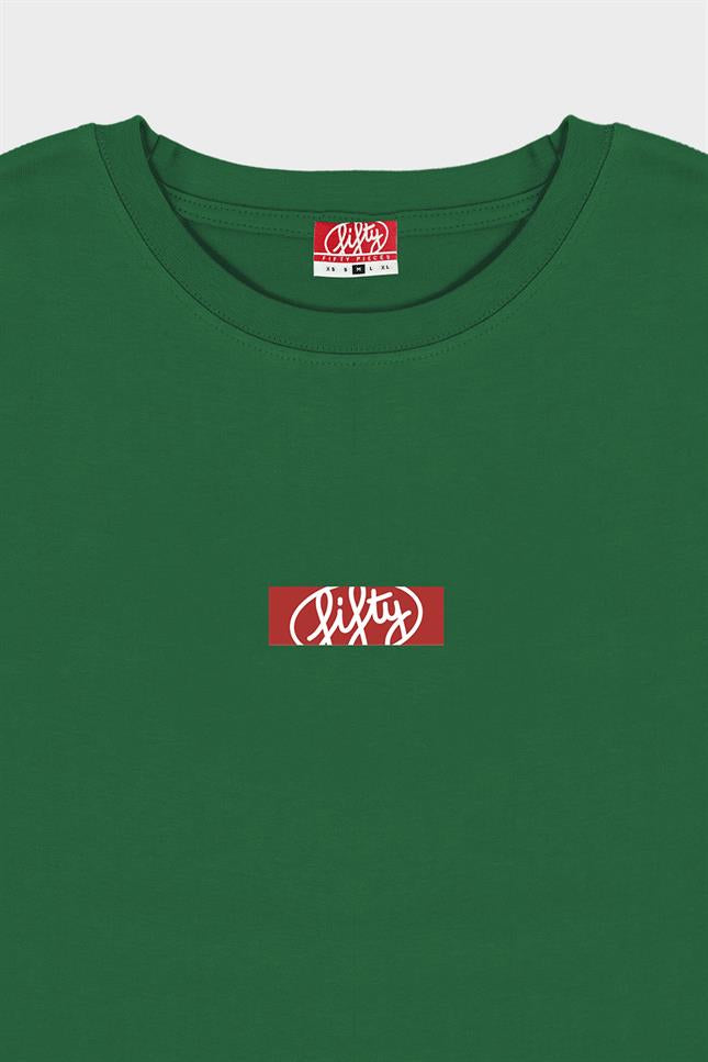 Fifty Pieces-Yeşil Oversize Sırt Baskılı T-Shirt-T-Shirts-8-Milagron.com