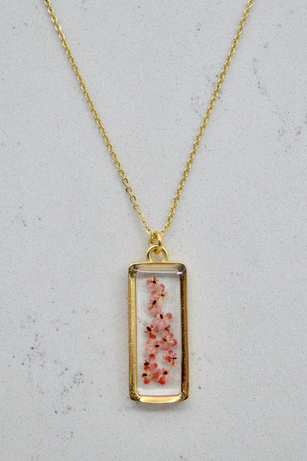 Fiorel Design-Depth Of Pink Rectangle Kolye-Kolye-3-Milagron.com