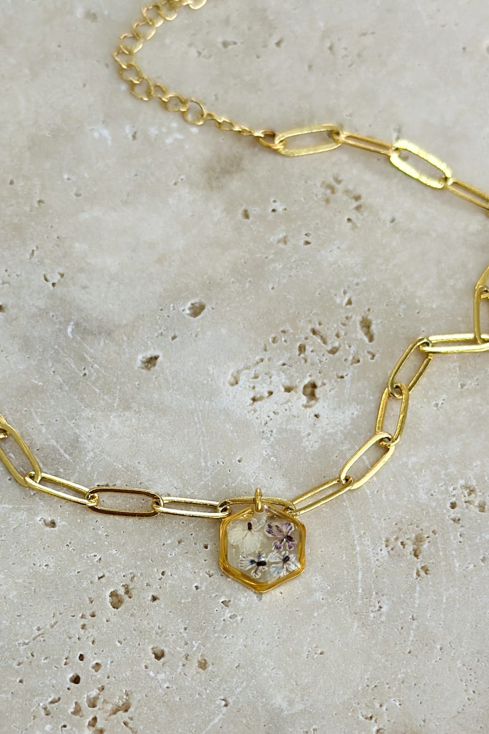 Fiorel Design-Golden Garden Hexagon - Lilac Bileklik-Bileklik-3-Milagron.com