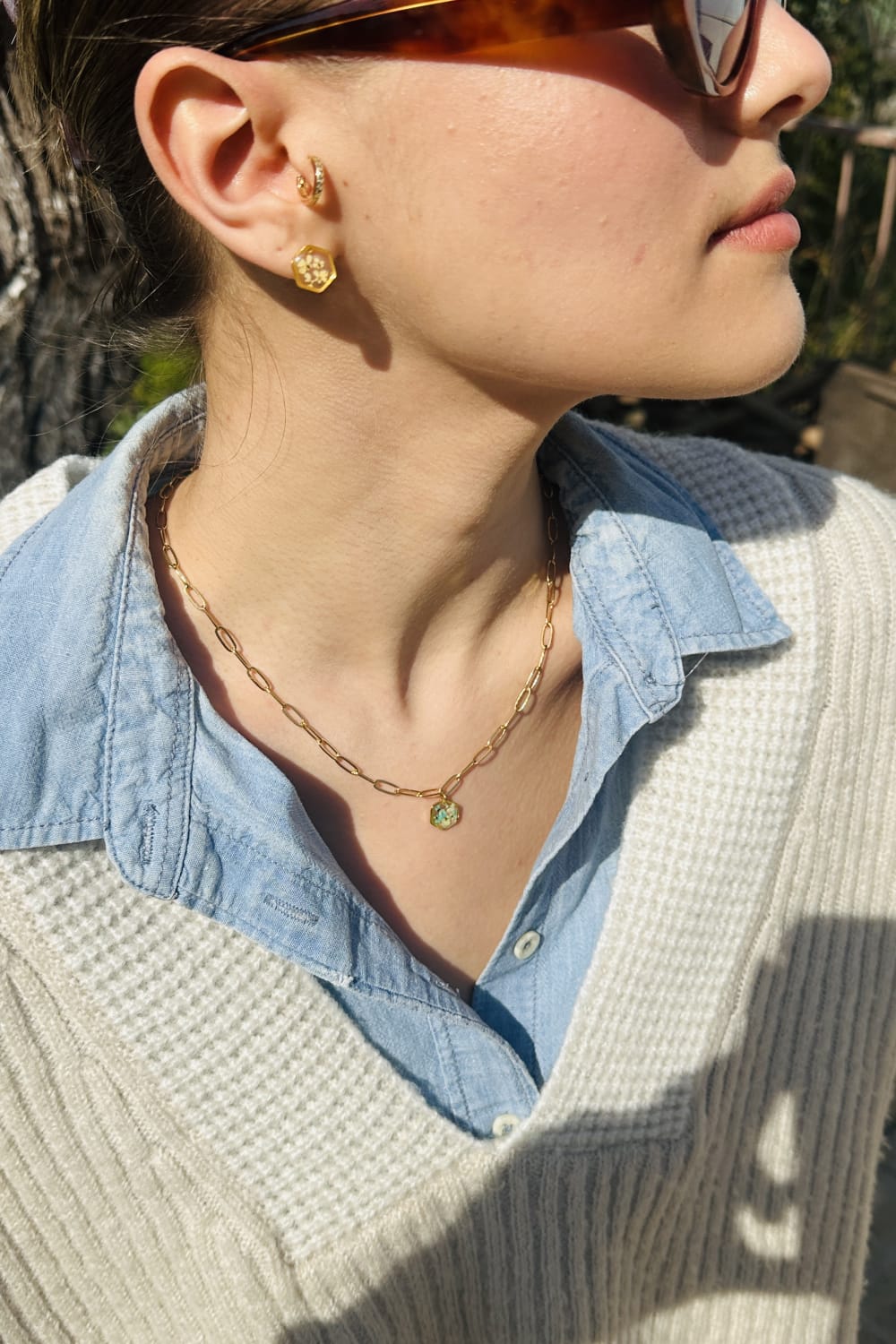 Fiorel Design-Golden Garden Lil Hexagon - Blue-Kolye-2-Milagron.com