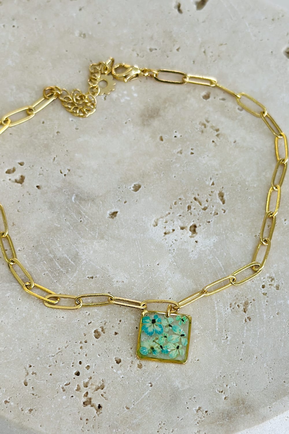 Fiorel Design-Golden Garden Square - Blue Bileklik-Bileklik-3-Milagron.com