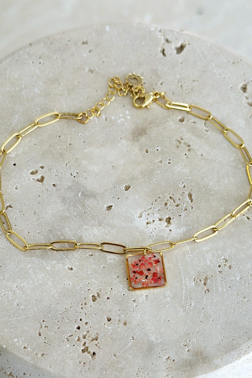 Fiorel Design-Golden Garden Square - Pink Bileklik-Bileklik-3-Milagron.com