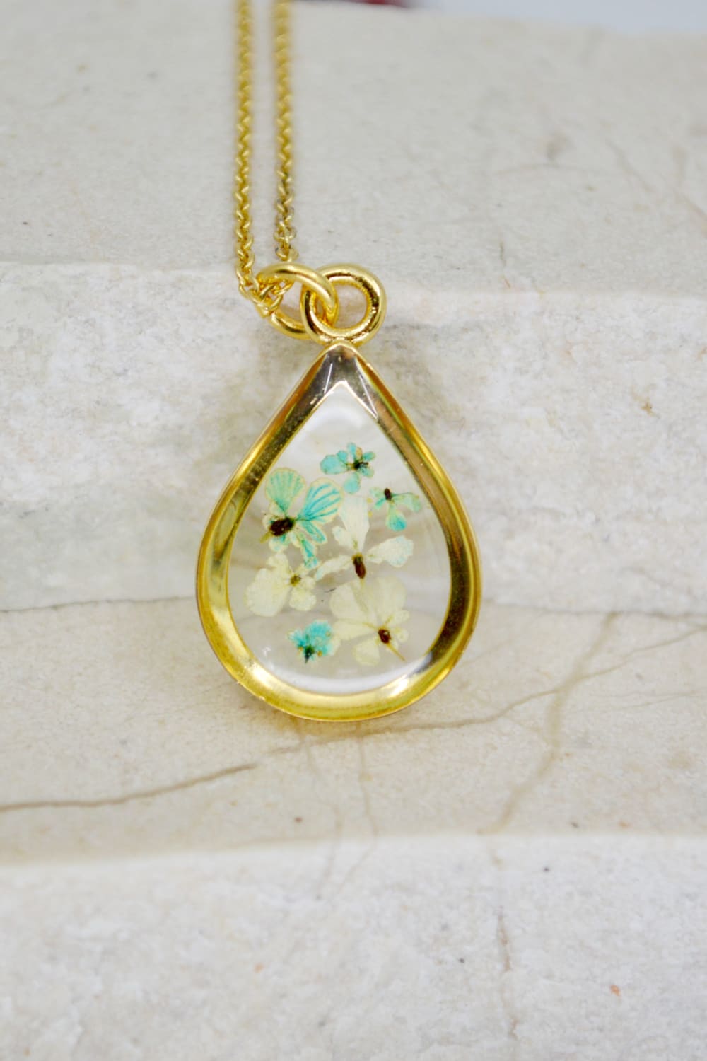 Fiorel Design-Happy Blue Sky Teardrop Kolye-Kolye-1-Milagron.com