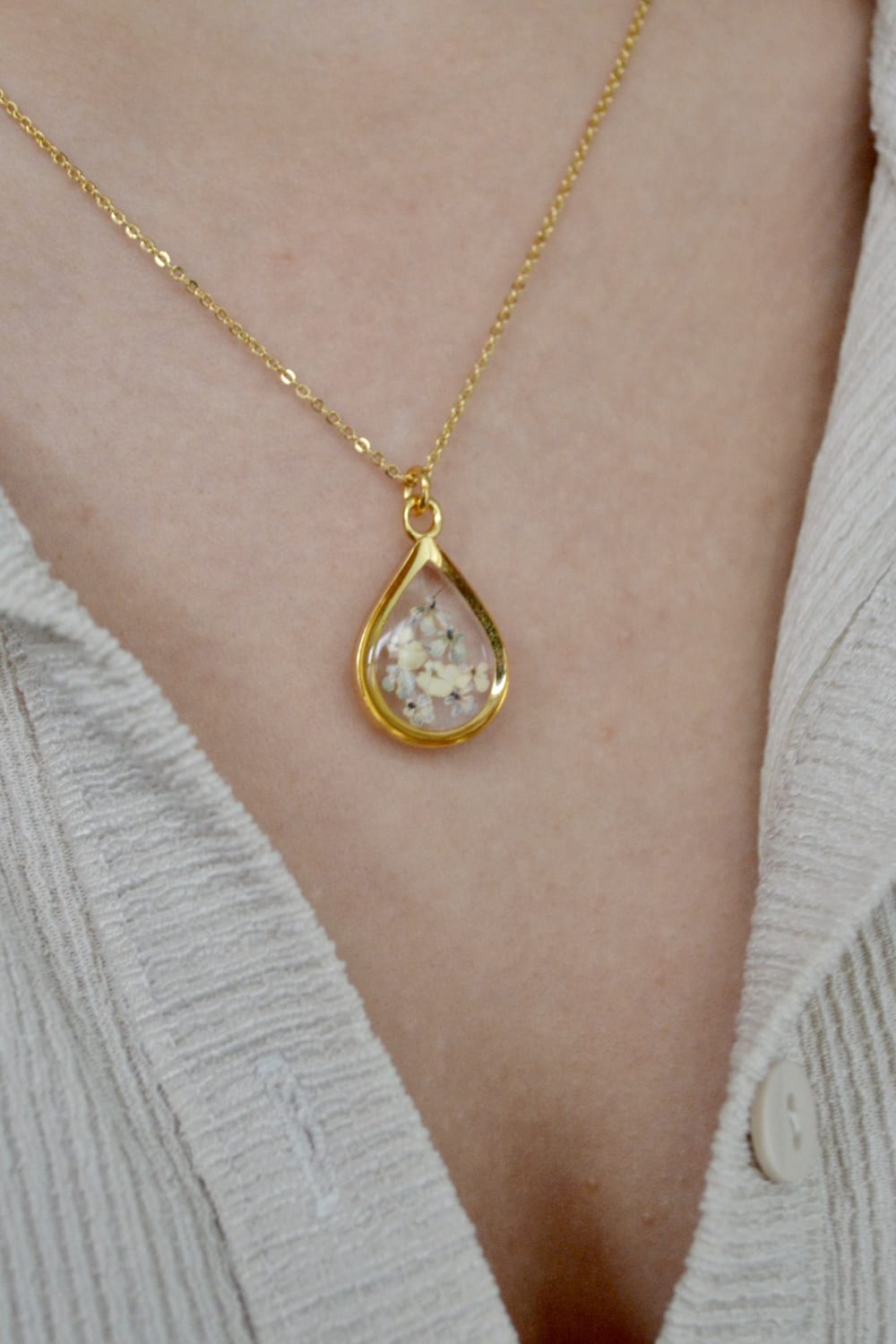 Fiorel Design-Muted Violet Teardrop Kolye-Kolye-2-Milagron.com