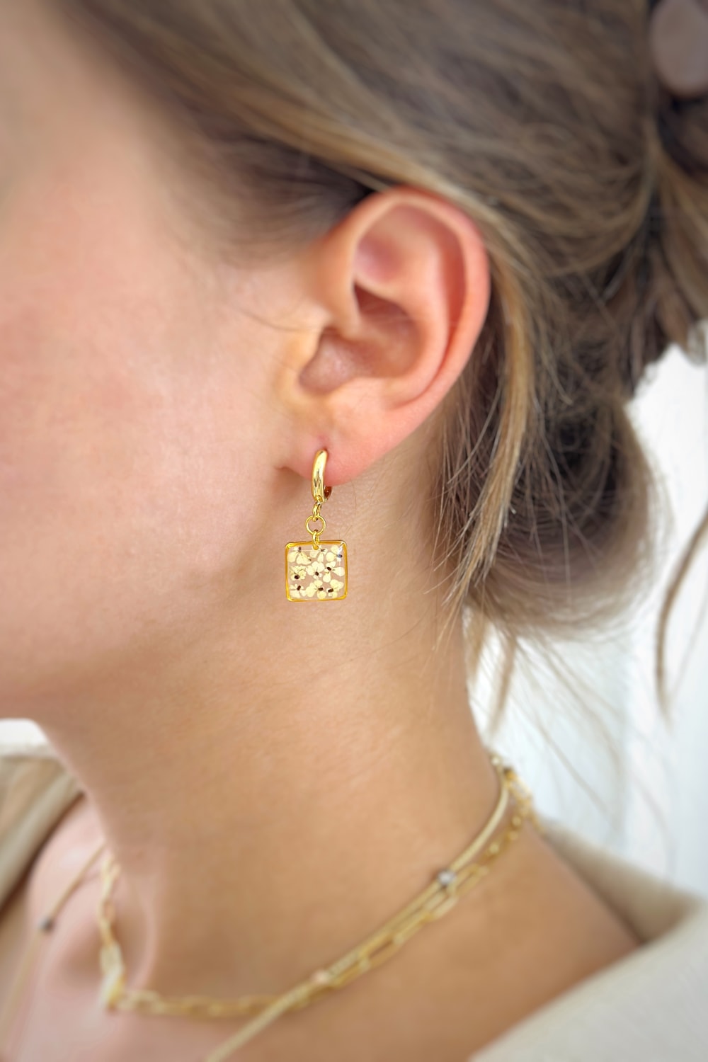 Fiorel Design-Teeny Weeny Drop Square - White-Küpe-2-Milagron.com