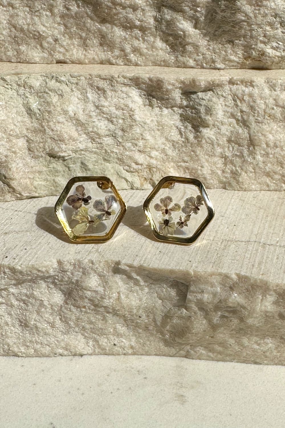 Fiorel Design-Teeny Weeny Hexagon - Lilac Küpe-Küpe-1-Milagron.com