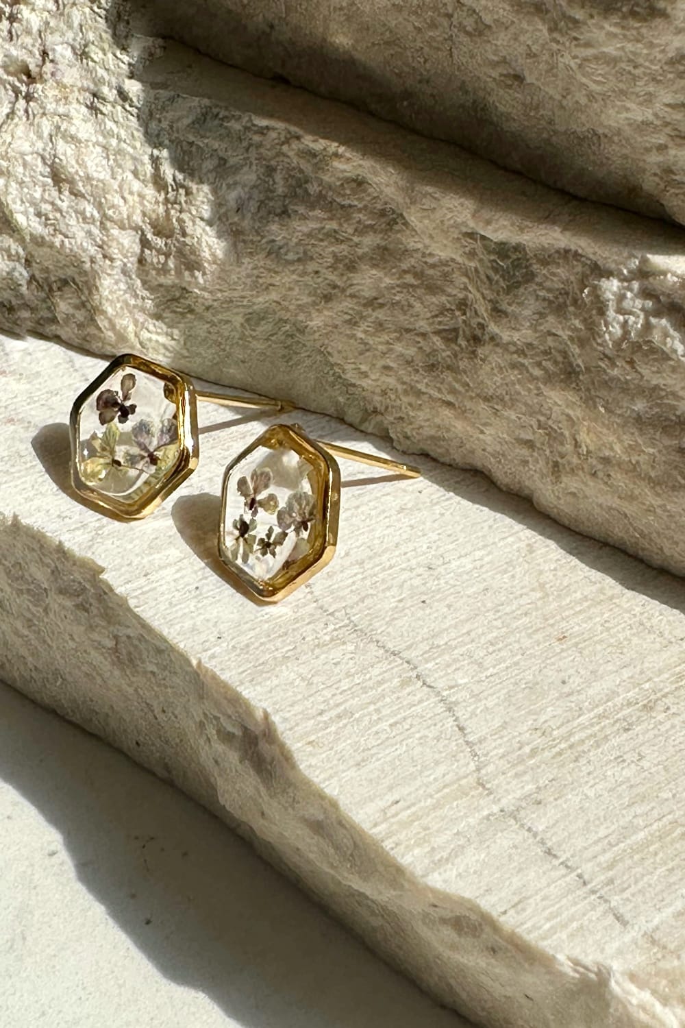 Fiorel Design-Teeny Weeny Hexagon - Lilac Küpe-Küpe-3-Milagron.com