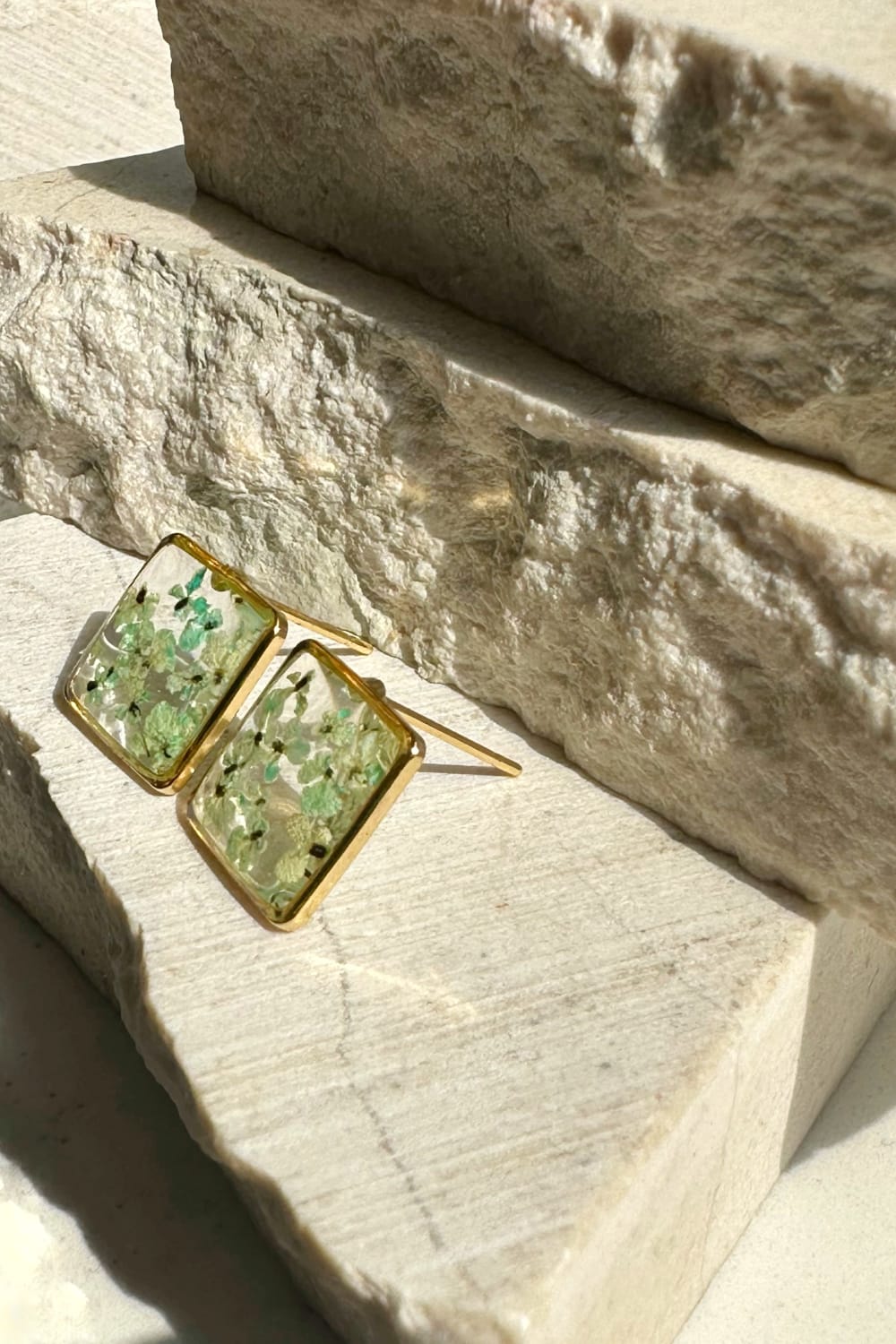 Fiorel Design-Teeny Weeny Square - Blue Küpe-Küpe-3-Milagron.com