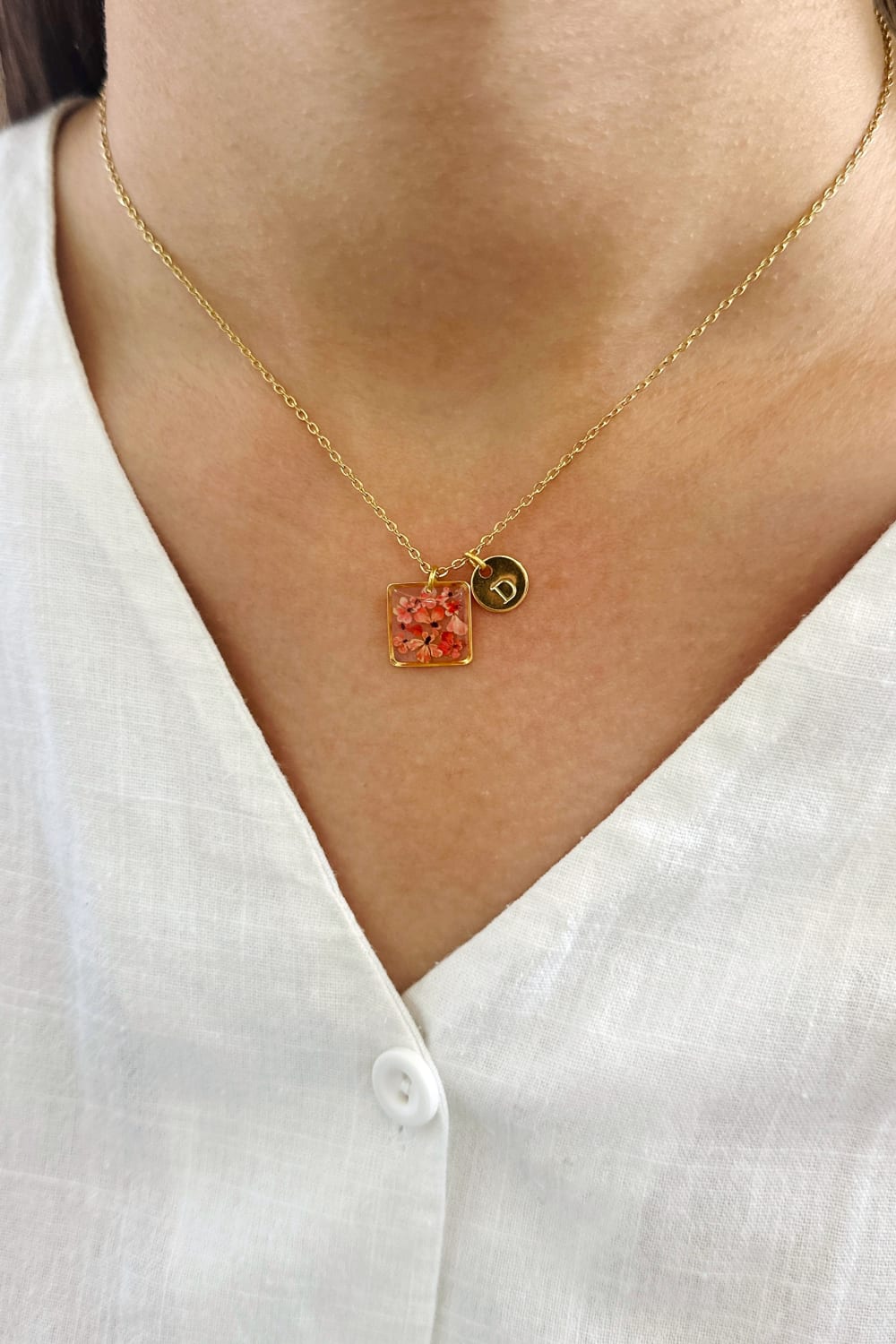 Fiorel Design-Teeny Weeny Square - Pink-Kolye-1-Milagron.com