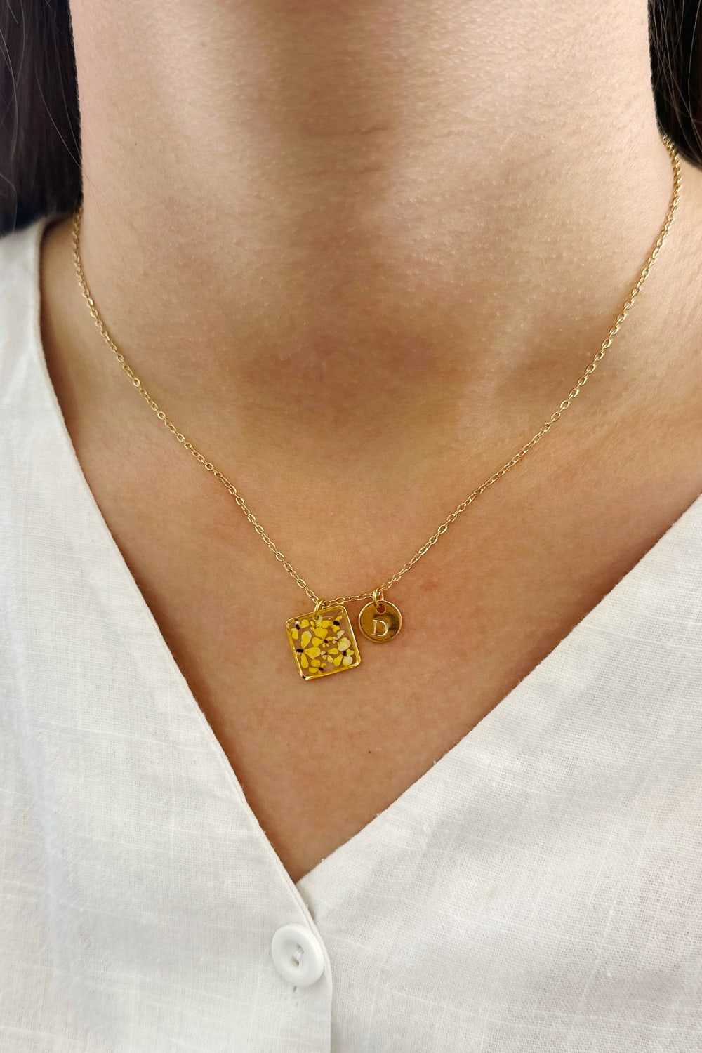 Fiorel Design-Teeny Weeny Square - Yellow-Kolye-1-Milagron.com