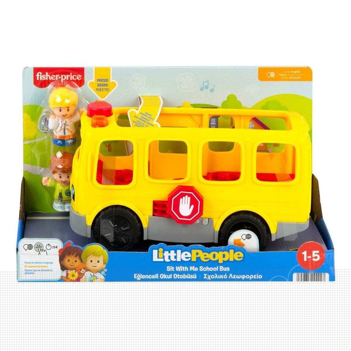 Fisher-Price-Eğlenceli Okul Otobüsü 1-5 Yaş-Oyuncak Arabalar ve Setleri-2-Milagron.com