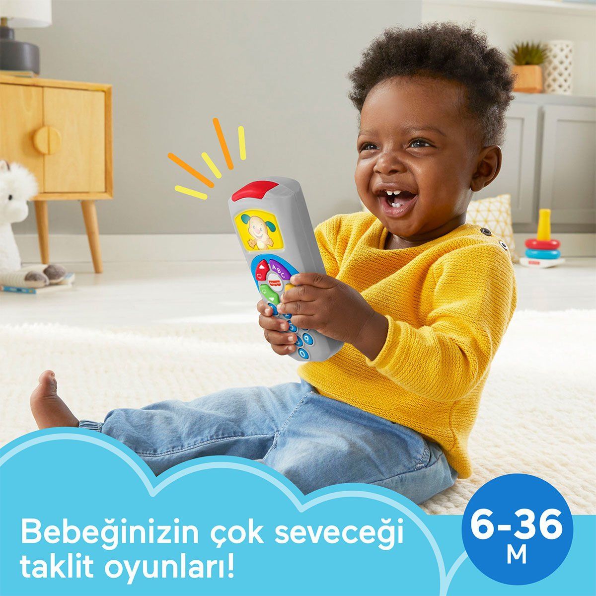 Fisher-Price-Fisher Price Eğitici Köpekçiğin Uzaktan Kumandası-Bebek Oyuncakları-4-Milagron.com