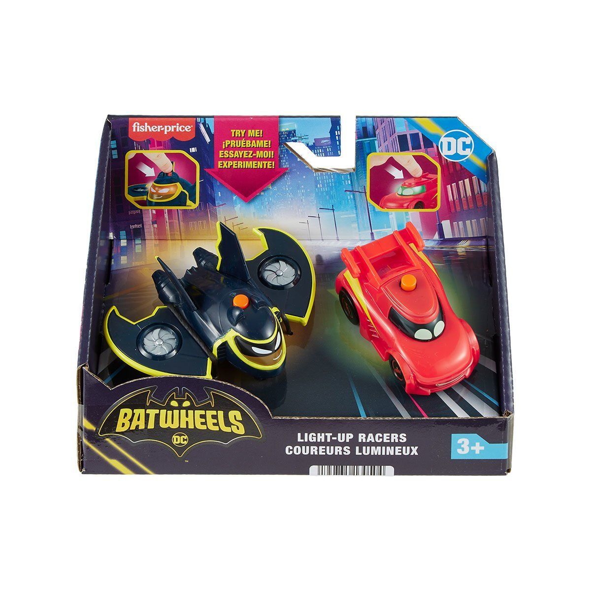 Fisher-Price-Fisher Price® Batwheels™ Işıklı Yarışçılar-Oyuncak Arabalar ve Setleri-1-Milagron.com