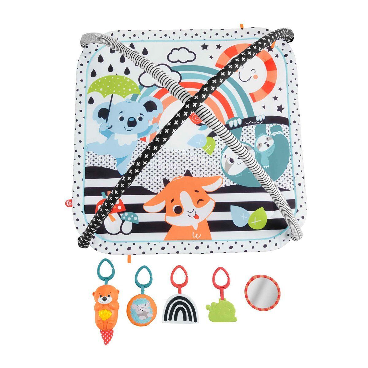 Hbp41 Fisher-Price® Neşeli Hayvanlar 3Ü1 Arada Jimnastik Merkezi