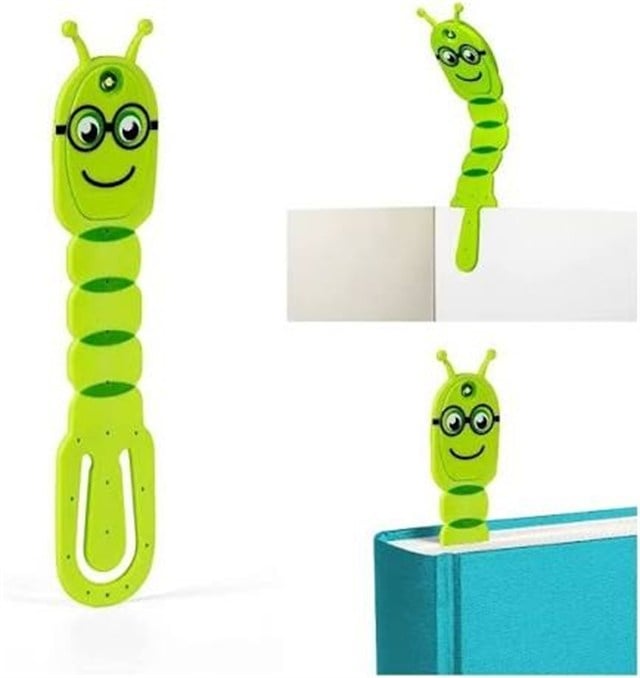 Flexilight-Pals Bookwarm Green - Arkadaşlar Esnek Okuma Lambası Kitapkurdu Yeşil-Kitap Okuma Lambası-2-Milagron.com