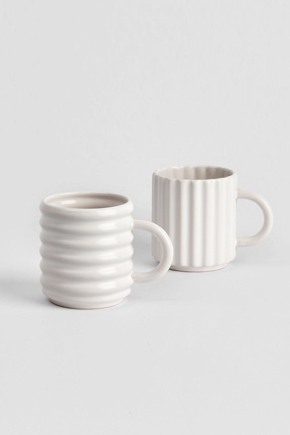 Ripple Mugs 2'li Set | Beyaz - 1