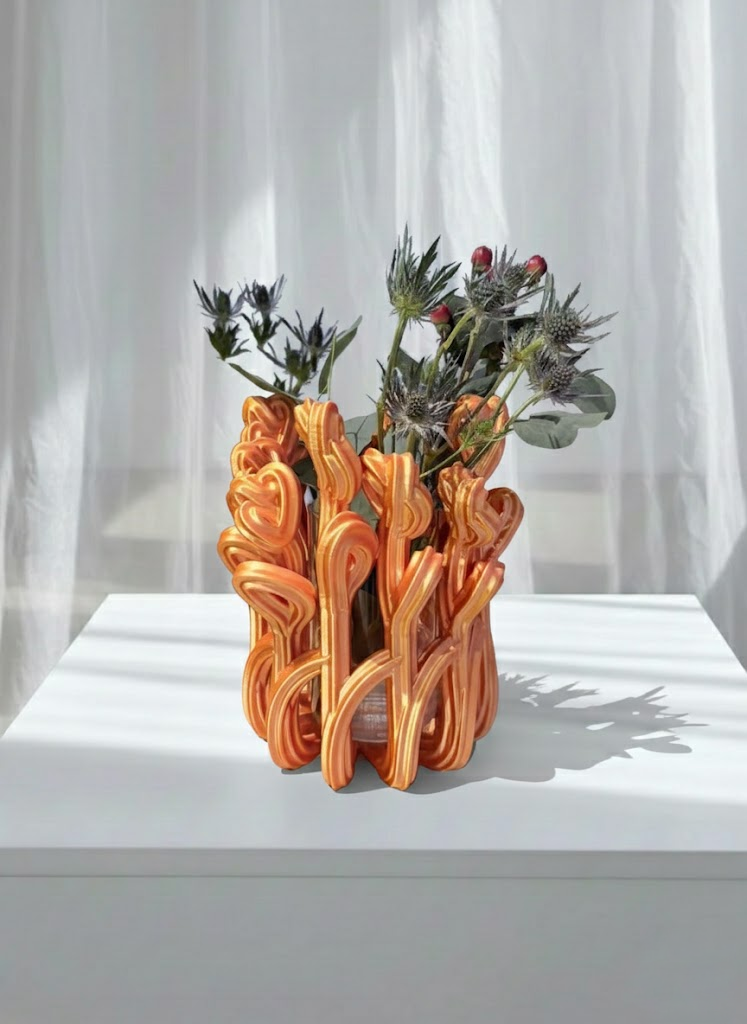 Superbloom Vase Large Pink + Gold