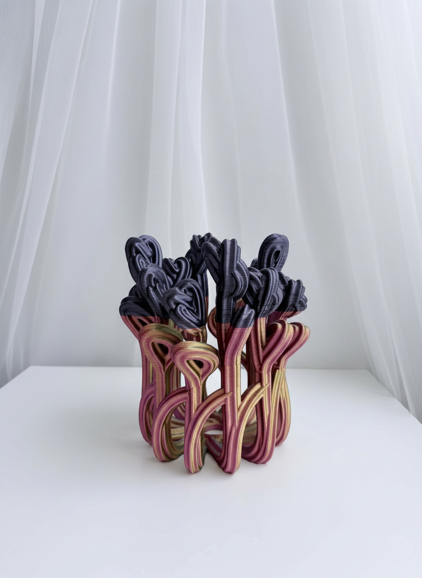 Superbloom Vase Large Rainbow + Black