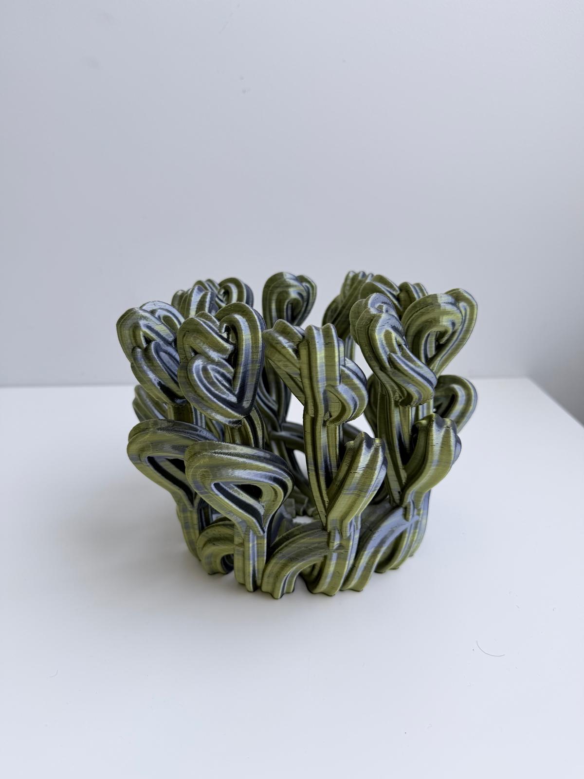 Superbloom Small Vase Green + Purple