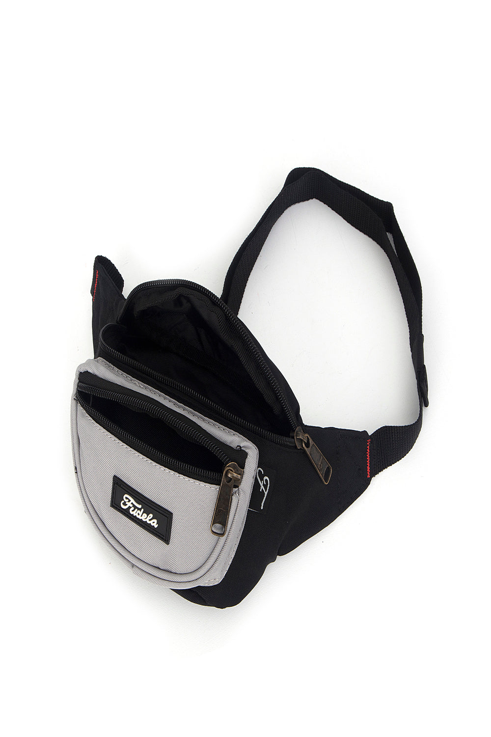 Fudela-Wamo Siyah-Gri Bel Çantası-Bel Çantası-3-Milagron.com
