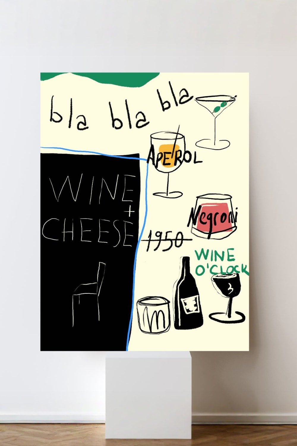 Fulya Genç-Wine O'clock Artprint-Tablo-1-Milagron.com