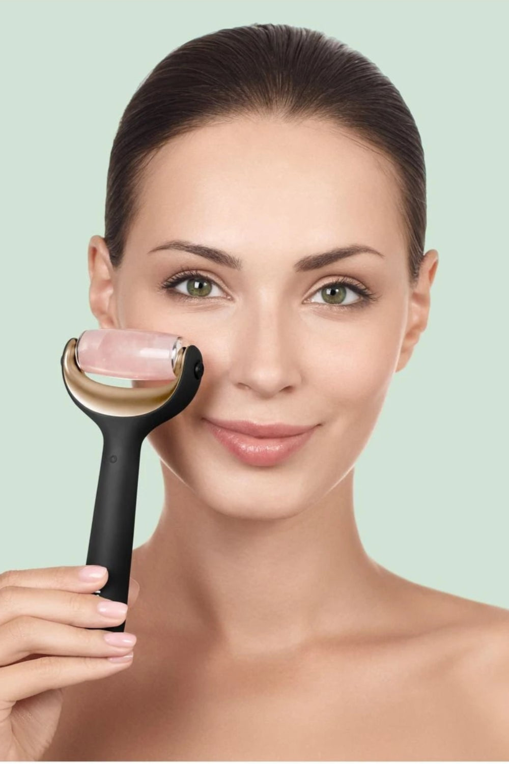 Geske-Mikro İğneli, Buz Başlığı, Pembe Kuvars Başlıklı Dermaroller | Micro Needle Face & Body Roller-Cilt Bakım Aletleri-14-Milagron.com