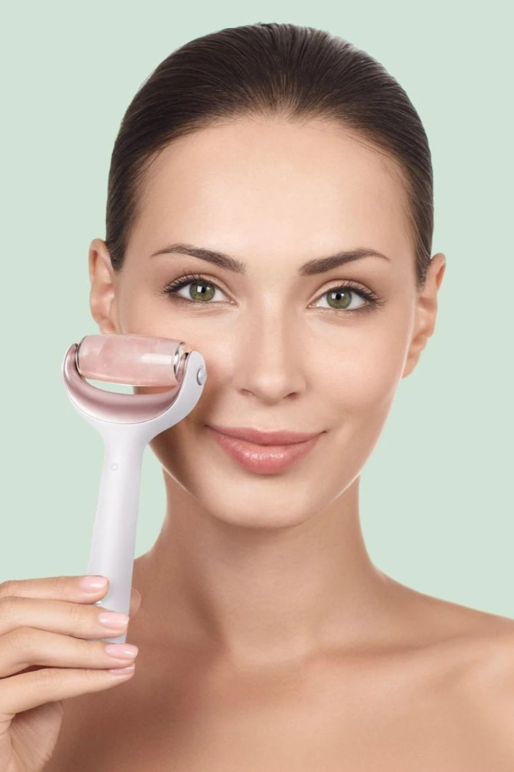 Geske-Mikro İğneli, Buz Başlığı, Pembe Kuvars Başlıklı Dermaroller | Micro Needle Face & Body Roller-Cilt Bakım Aletleri-28-Milagron.com