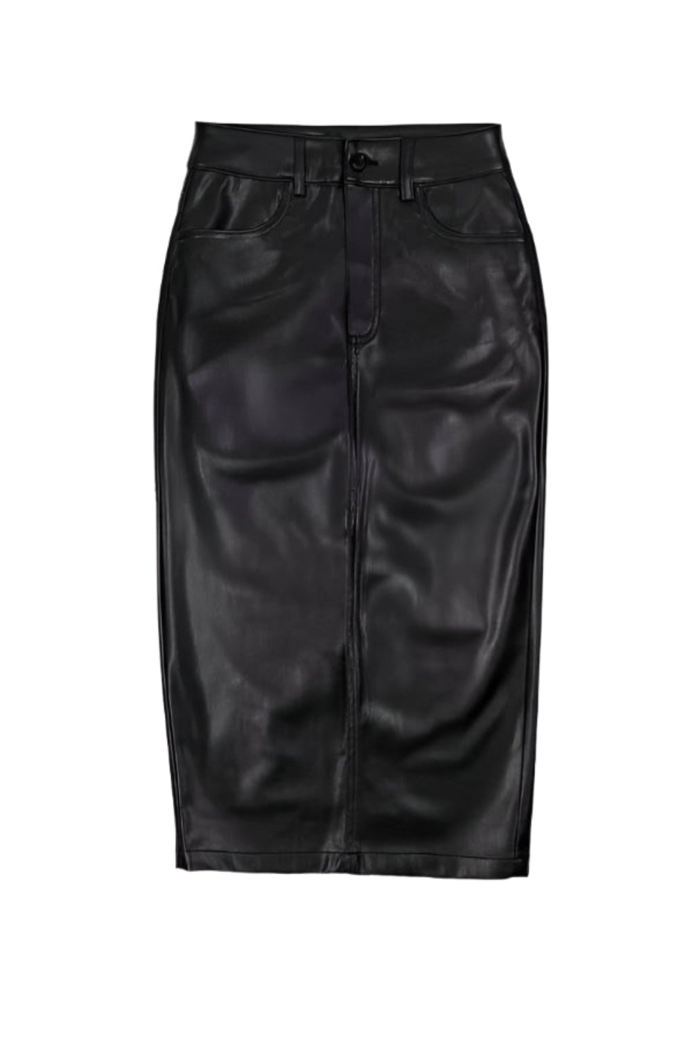 GMG Firenze-%100 Deri Yırtmaçlı Kadın Etek-Etek-1-Milagron.com