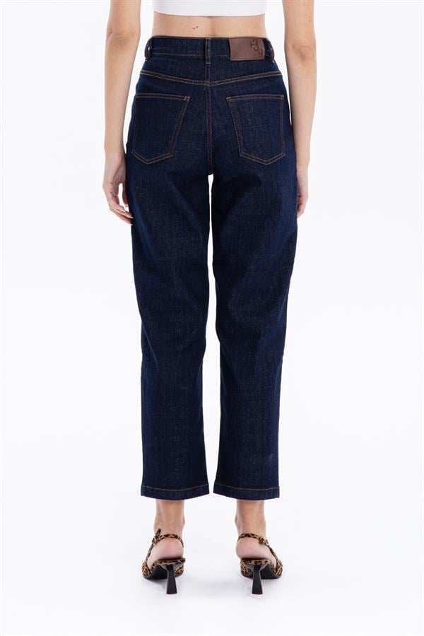 GMG Firenze-5 Cep Yüksek Bel Mom Fit Kadın Denim Jean Pantolon-DENİM PANTOLON-7-Milagron.com