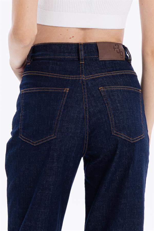 GMG Firenze-5 Cep Yüksek Bel Mom Fit Kadın Denim Jean Pantolon-DENİM PANTOLON-8-Milagron.com
