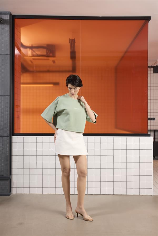 GMG Firenze-Arka Baskı Detaylı Kadın Crop T-Shirt-T-Shirts-7-Milagron.com